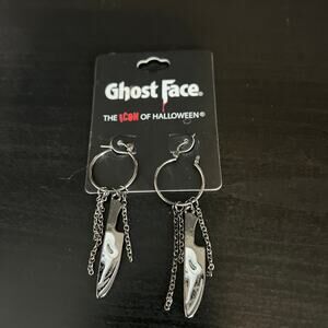 Scream Ghost Face Knife Drop Earrings
